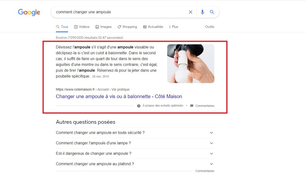 answer box