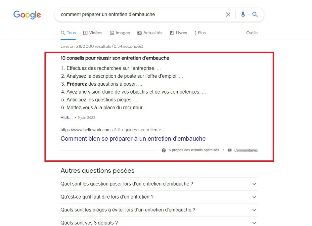 position 0 liste numérotée