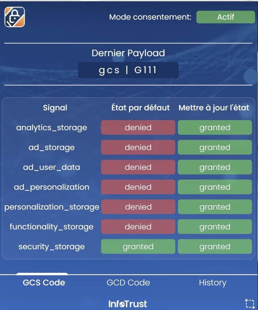 Consent Mode Inspector