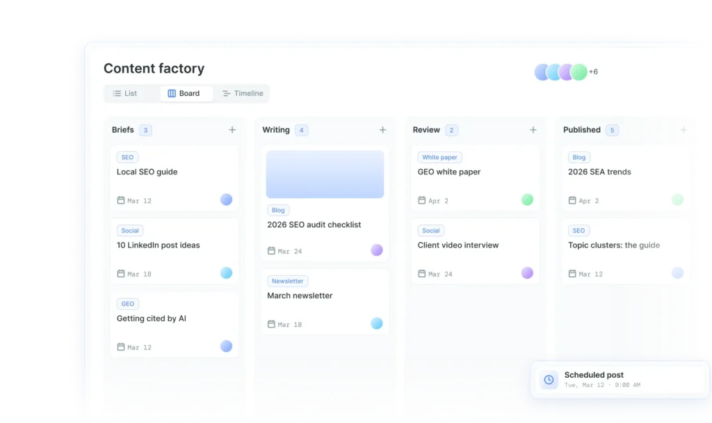 Content factory : production de contenus à grande échelle