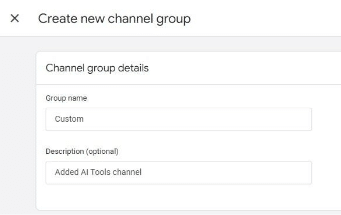 Groupe de canaux détails