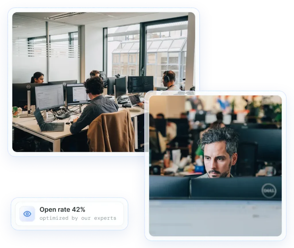 Équipe d'experts optimisant le taux d'ouverture