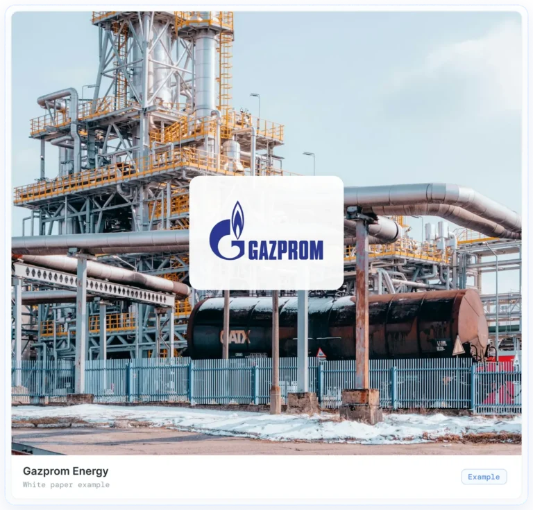 Exemple de livre blanc : Gazprom Energy