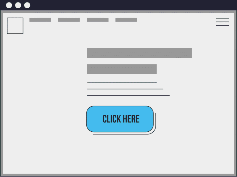Illustration d'une page web avec un bouton d'appel à l'action